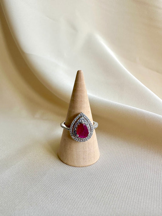Pear Shape Ruby Ring